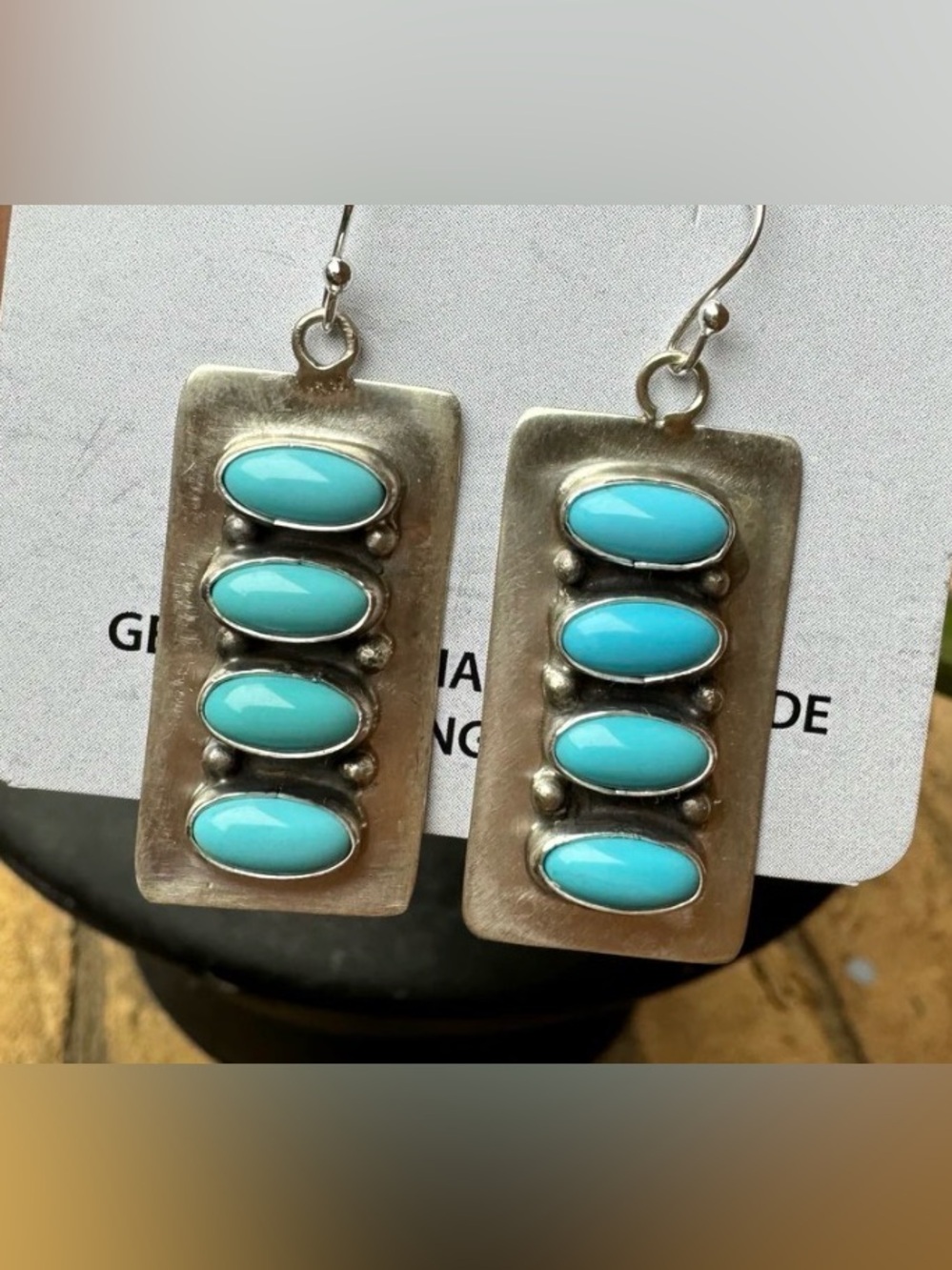 Navajo Sleeping Beauty Dangle Earrings